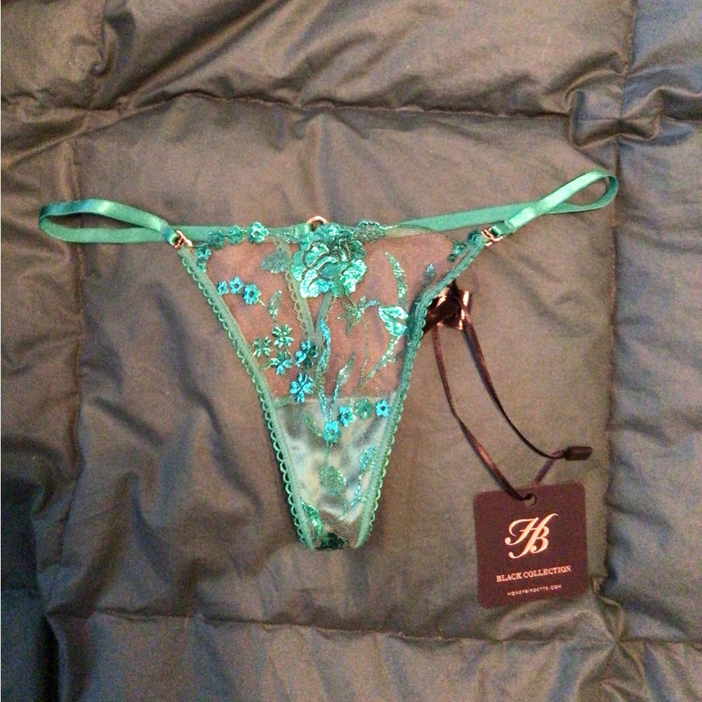Honey Birdette Whitney Emerald Thong XS